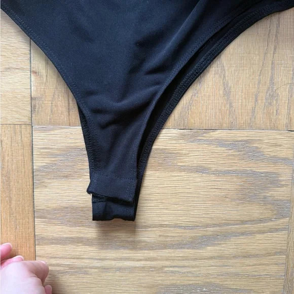 J.O.A. Blue and Brown Snake Print Sequin Bodysuit - Picture 6 of 6